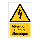 Attention ! Clôture électrique