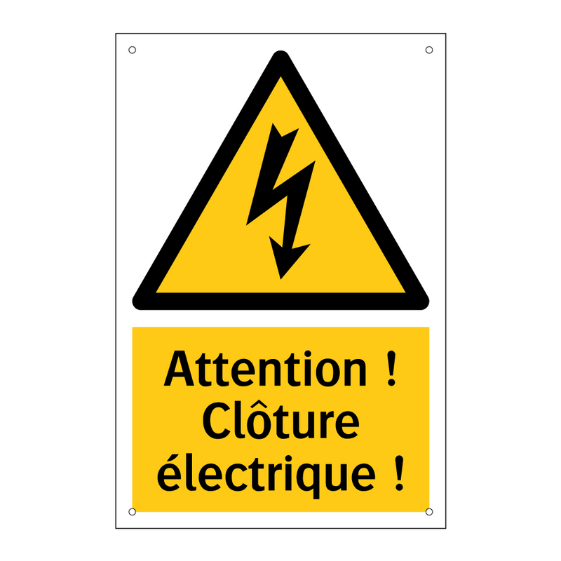 Attention ! Clôture électrique !