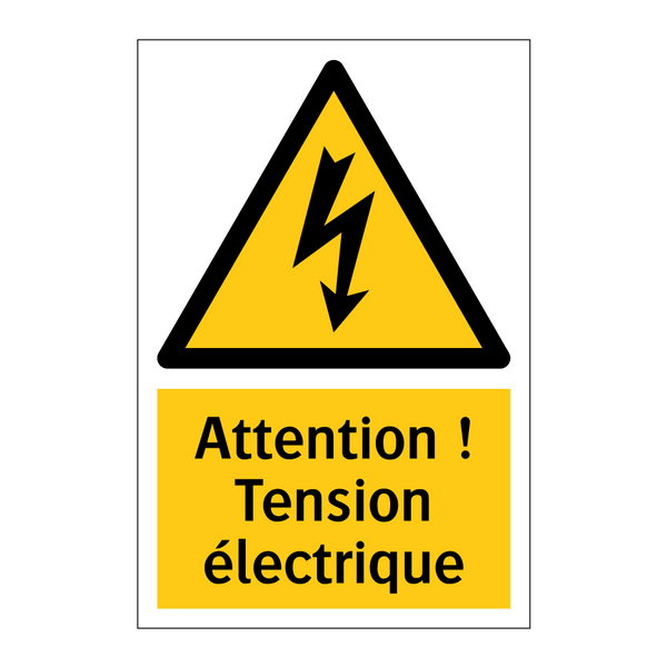 Attention ! Tension électrique