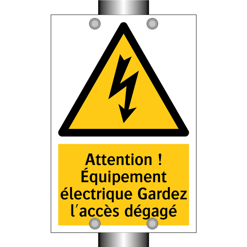 Attention ! Équipement électrique Gardez l'accès dégagé