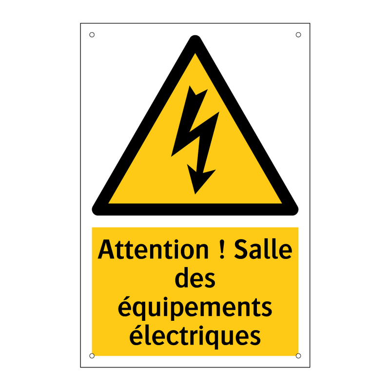Attention ! Salle des équipements électriques