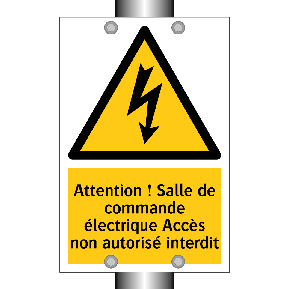 Attention ! Salle de commande électrique Accès non autorisé interdit