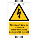 Attention ! Salle de commande électrique Accès non autorisé interdit