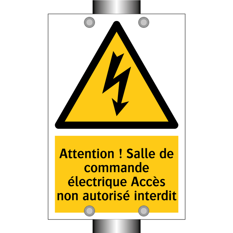 Attention ! Salle de commande électrique Accès non autorisé interdit