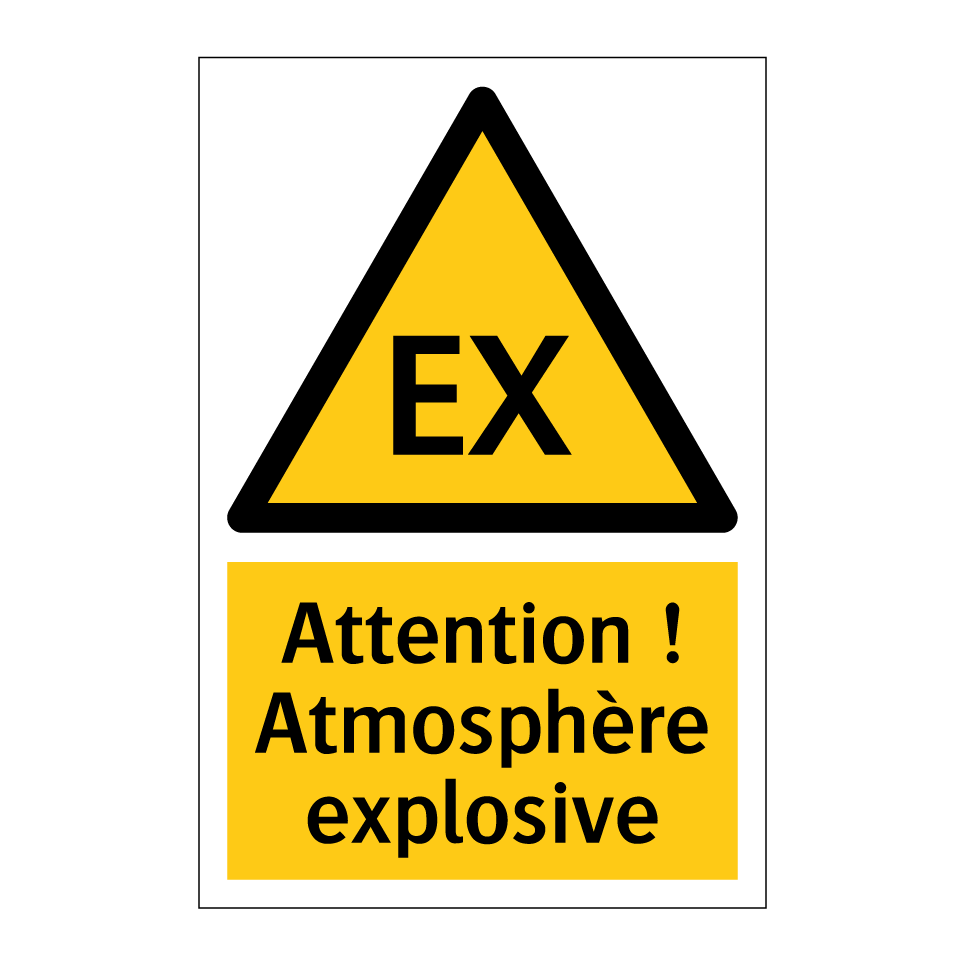 Attention ! Atmosphère explosive Panneau | SignOnline | FR-W5060