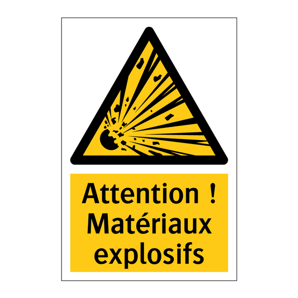Attention ! Matériaux explosifs