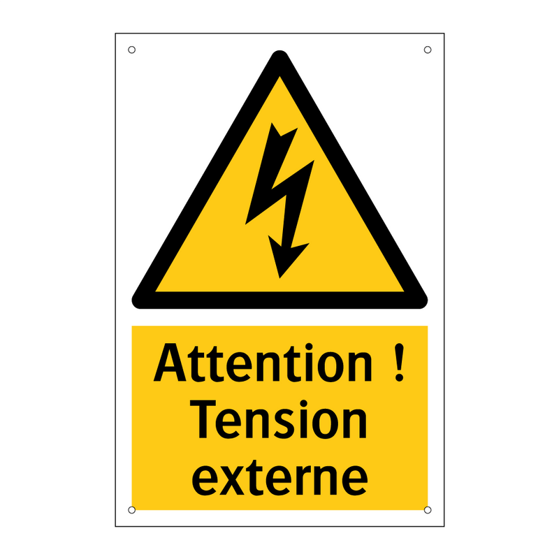 Attention ! Tension externe
