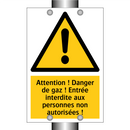Attention ! Danger de gaz ! Entrée interdite aux personnes non autorisées !