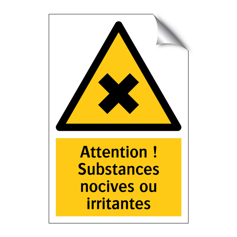 Attention ! Substances nocives ou irritantes