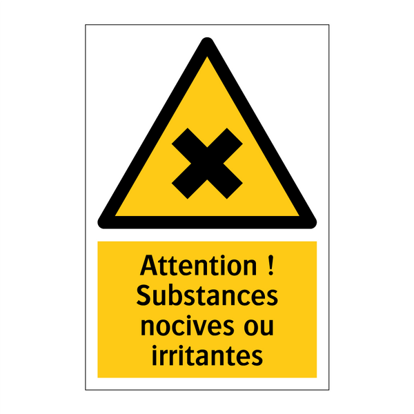 Attention ! Substances nocives ou irritantes