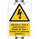 Attention ! Zone à haute tension ! Danger de mort ! Entrée non autorisée interdite !