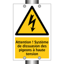 Attention ! Système de dissuasion des pigeons à haute tension