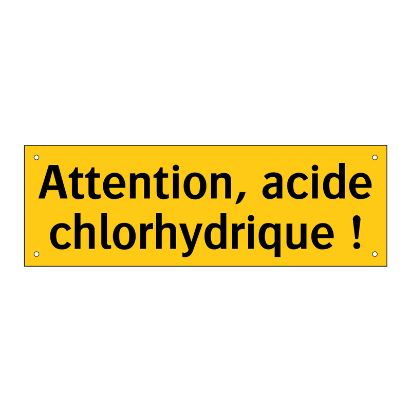 Attention, acide chlorhydrique !
