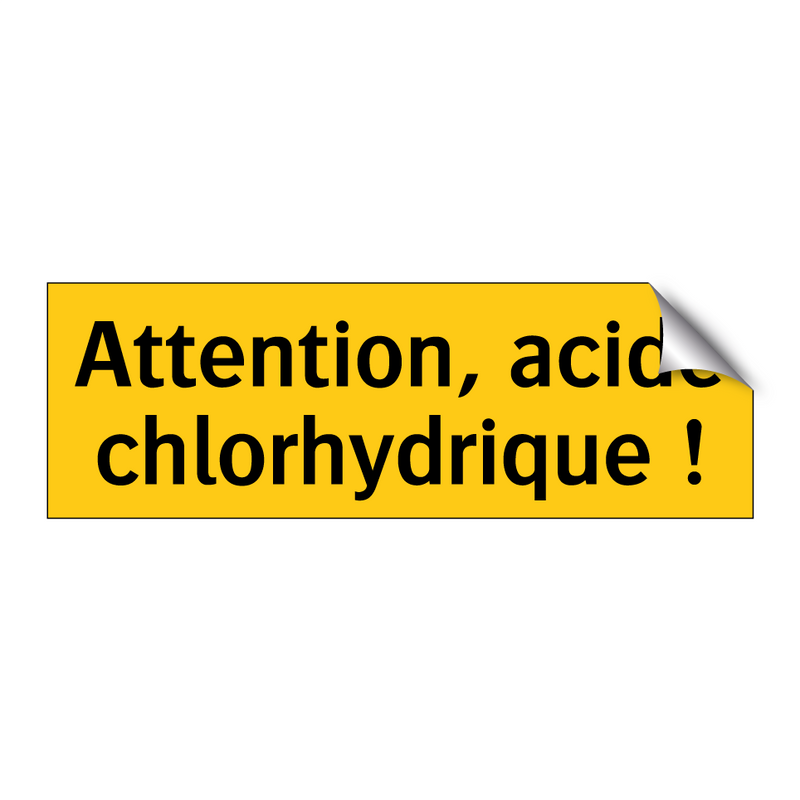 Attention, acide chlorhydrique !
