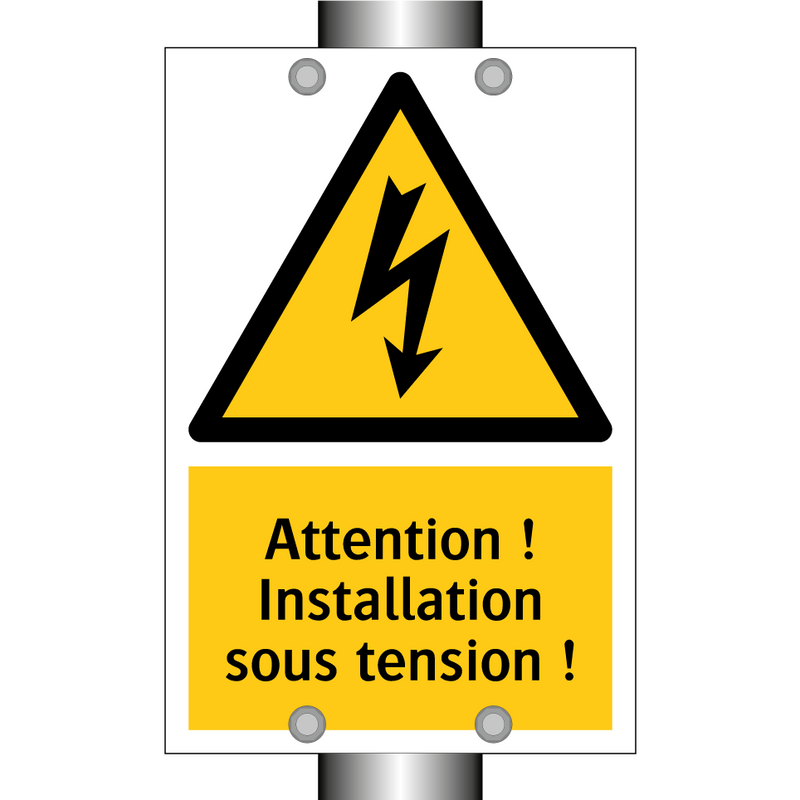 Attention ! Installation sous tension !
