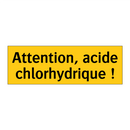 Attention, acide chlorhydrique !
