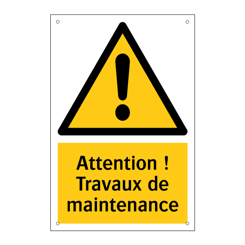 Attention ! Travaux de maintenance