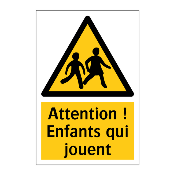 Attention ! Enfants qui jouent