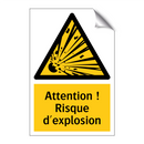 Attention ! Risque d'explosion