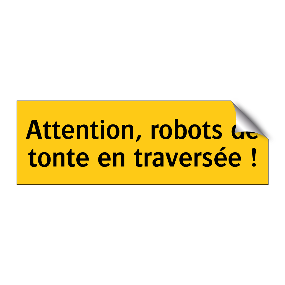 Attention, robots de tonte en traversée !