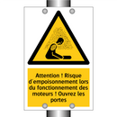 Attention ! Risque d'empoisonnement lors du fonctionnement des moteurs ! Ouvrez les portes