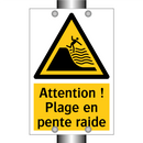 Attention ! Plage en pente raide