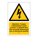 Attention ! Coupez l'alimentation avant d'ouvrir ! L'appareil doit être raccordé uniquement par un électricien qualifié !