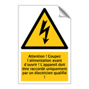 Attention ! Coupez l'alimentation avant d'ouvrir ! L'appareil doit être raccordé uniquement par un électricien qualifié !