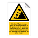 Attention ! Il y a un risque accru de chutes de pierres et de glissements de terrain sur cette section du chemin. La marche est interdite pendant les tempêtes, les orages et les fortes pluies !