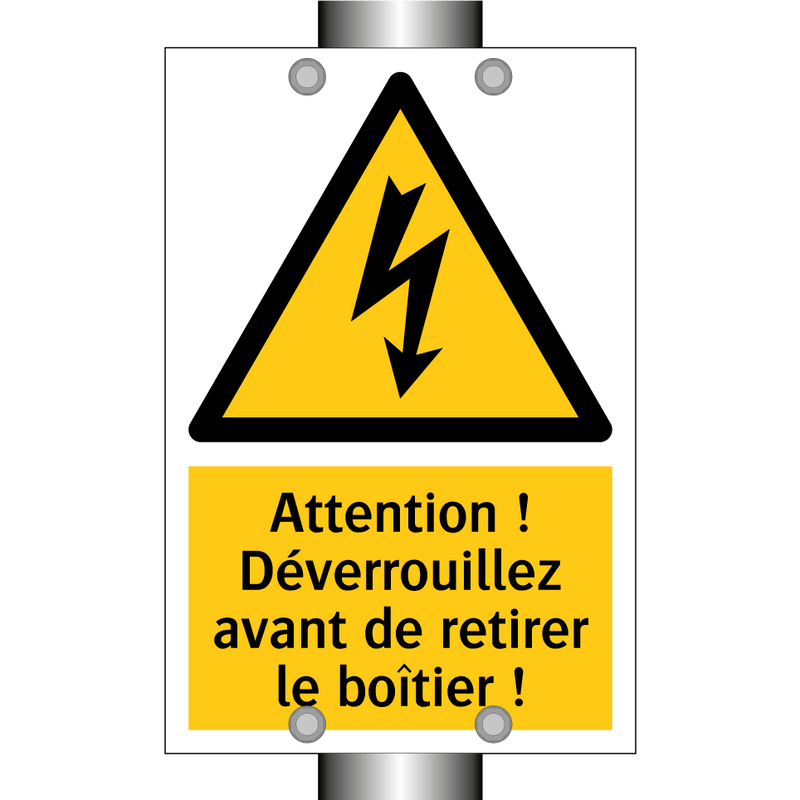 Attention ! Déverrouillez avant de retirer le boîtier !