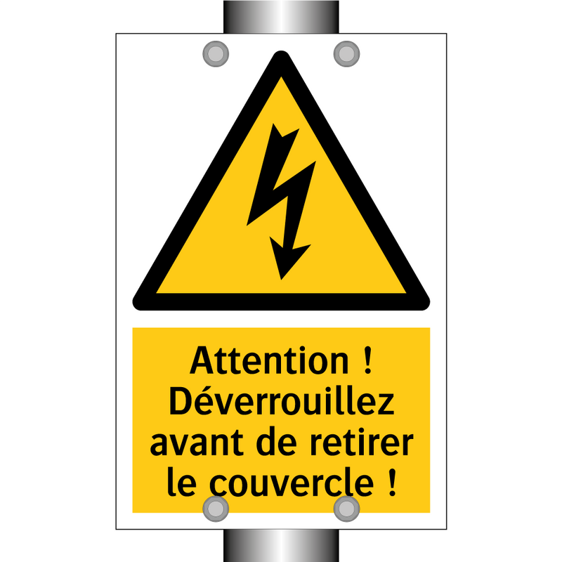 Attention ! Déverrouillez avant de retirer le couvercle !