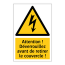 Attention ! Déverrouillez avant de retirer le couvercle !