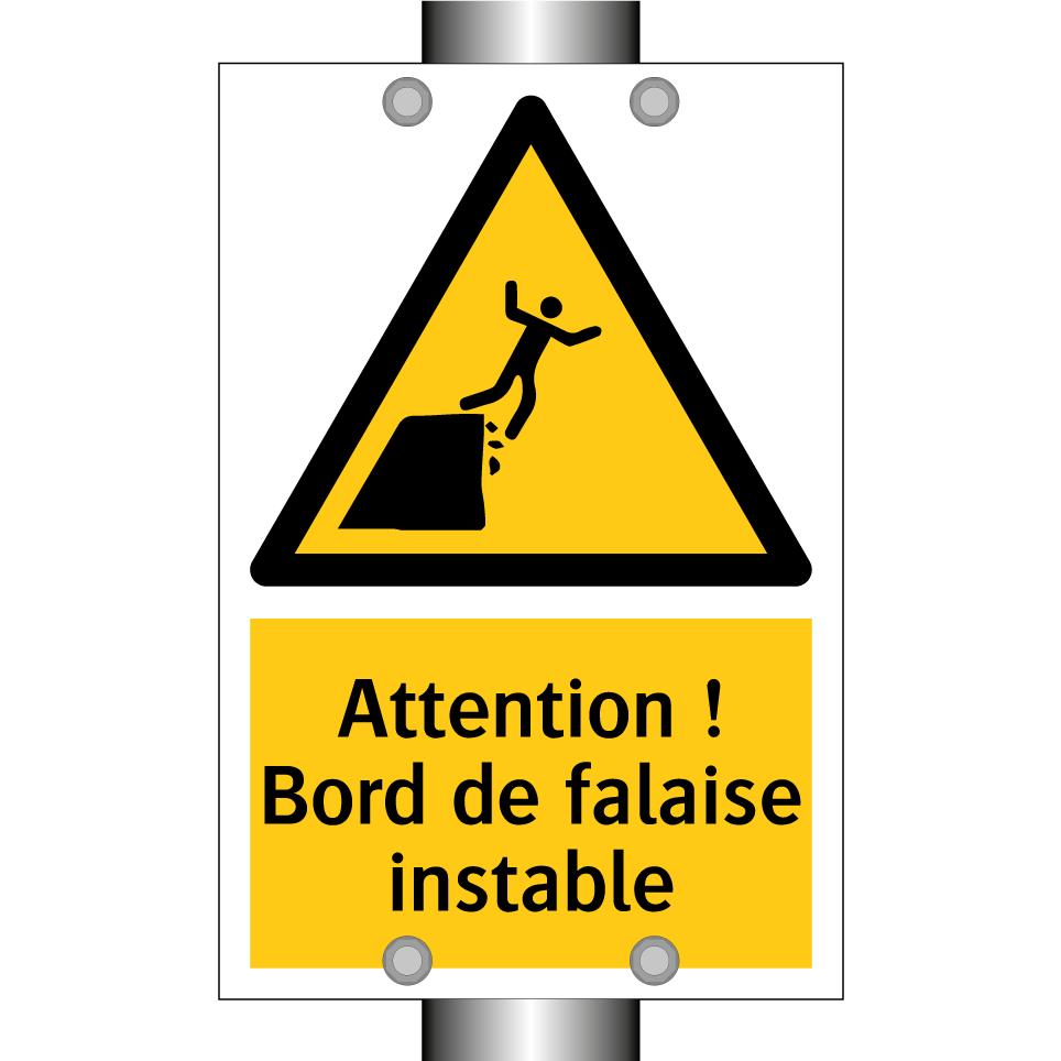 Attention ! Bord de falaise instable