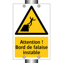 Attention ! Bord de falaise instable
