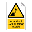 Attention ! Bord de falaise instable