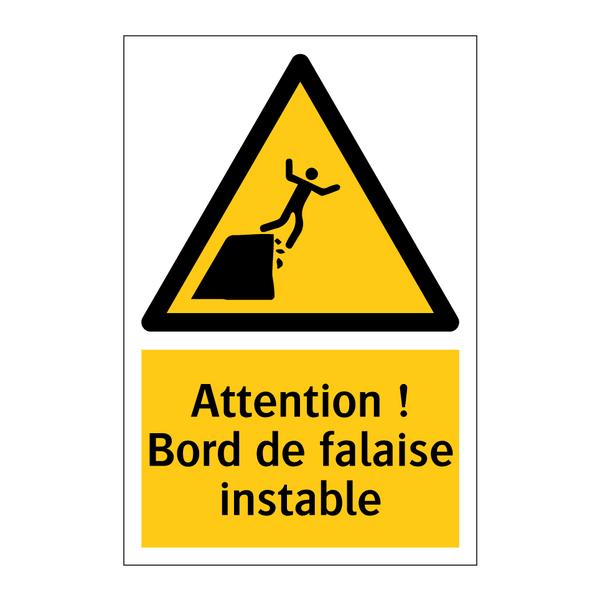 Attention ! Bord de falaise instable
