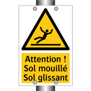 Attention ! Sol mouillé Sol glissant