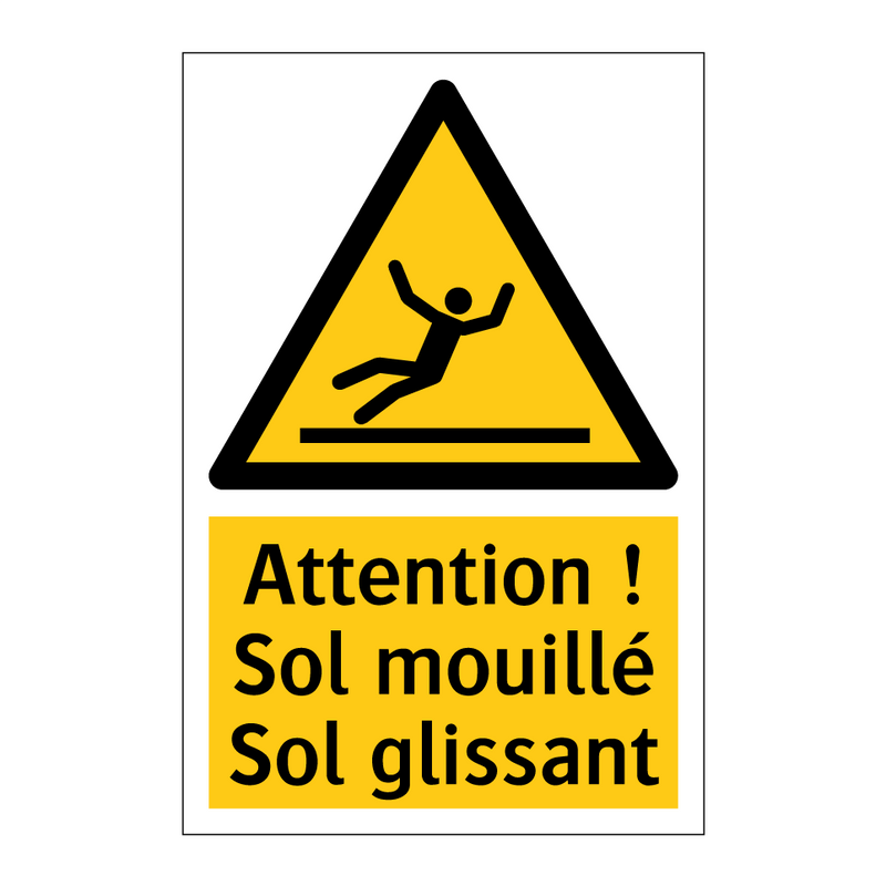 Attention ! Sol mouillé Sol glissant
