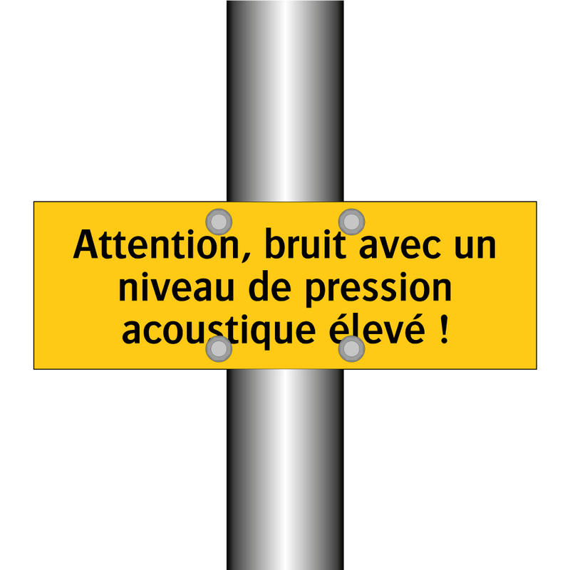 Attention, bruit avec un niveau de pression acoustique élevé !
