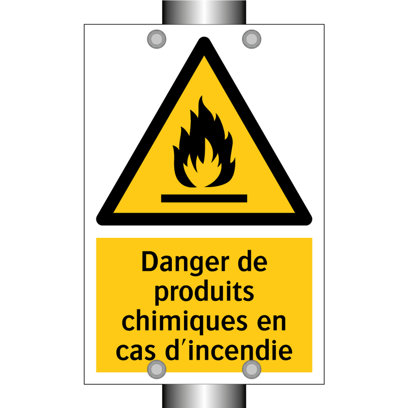 Danger de produits chimiques en cas d'incendie
