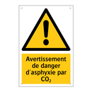 Avertissement de danger d'asphyxie par CO₂