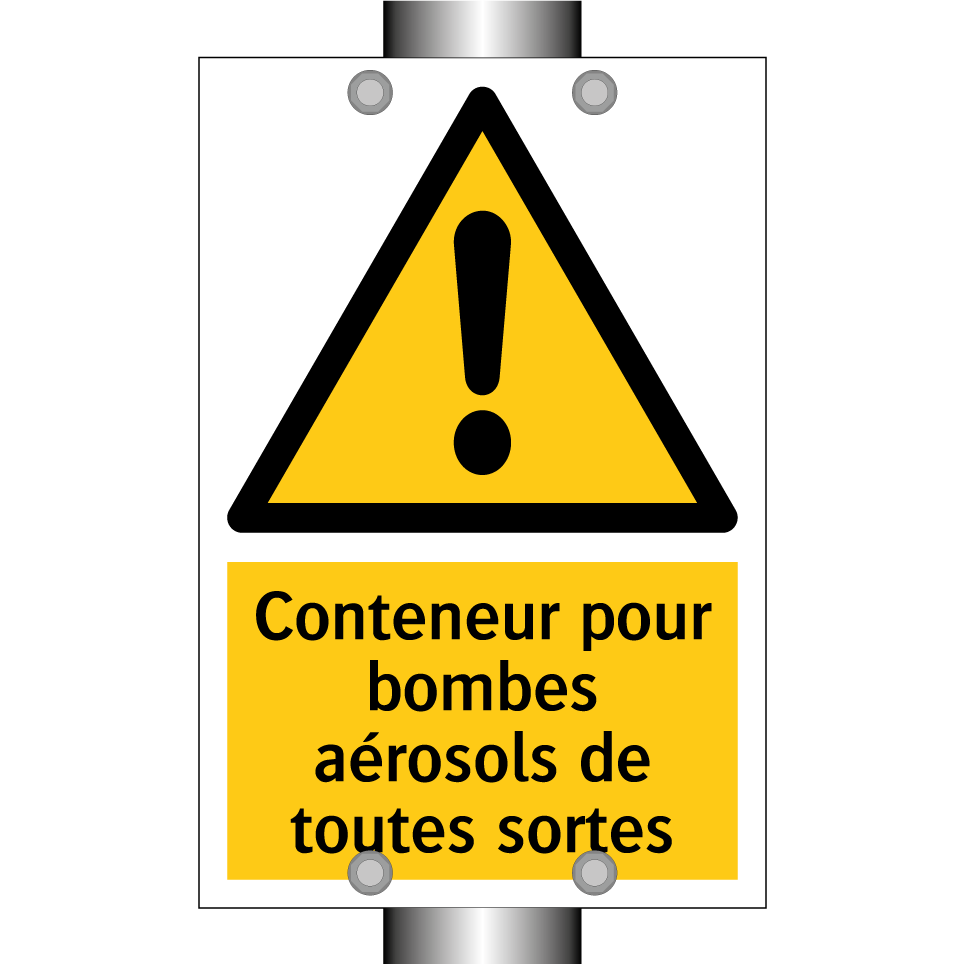 Conteneur pour bombes aérosols de toutes sortes