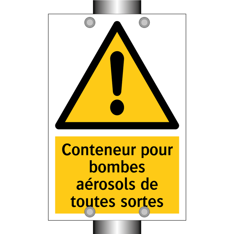 Conteneur pour bombes aérosols de toutes sortes