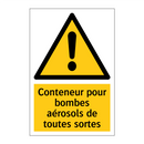 Conteneur pour bombes aérosols de toutes sortes