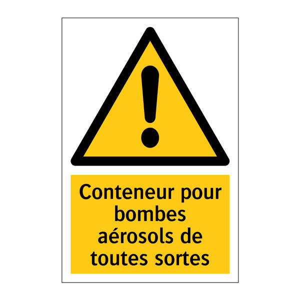 Conteneur pour bombes aérosols de toutes sortes