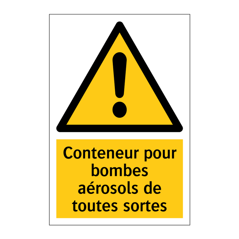 Conteneur pour bombes aérosols de toutes sortes