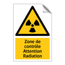 Zone de contrôle Attention Radiation