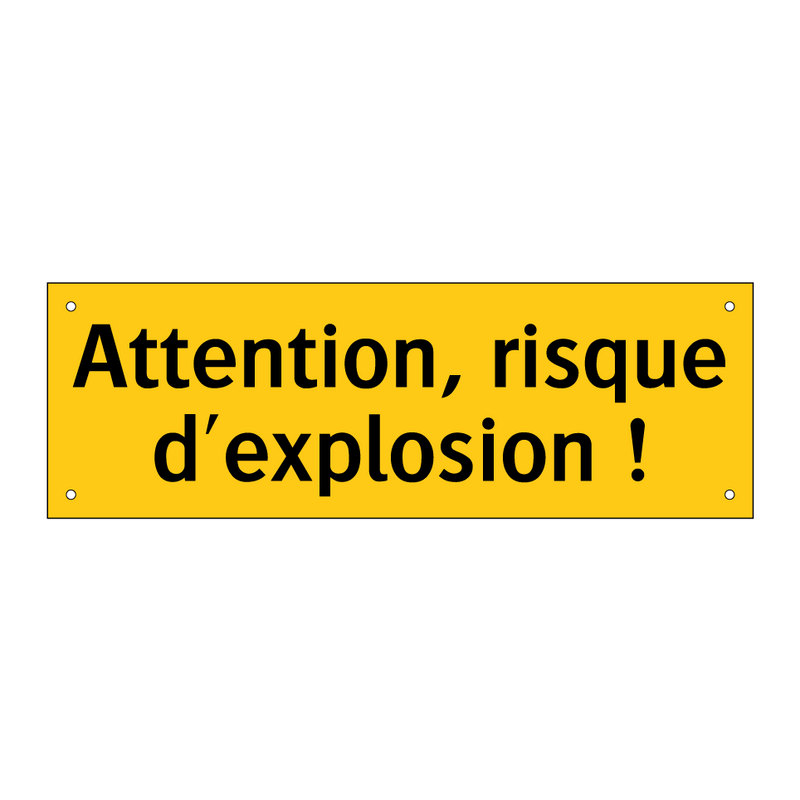 Attention, risque d'explosion !