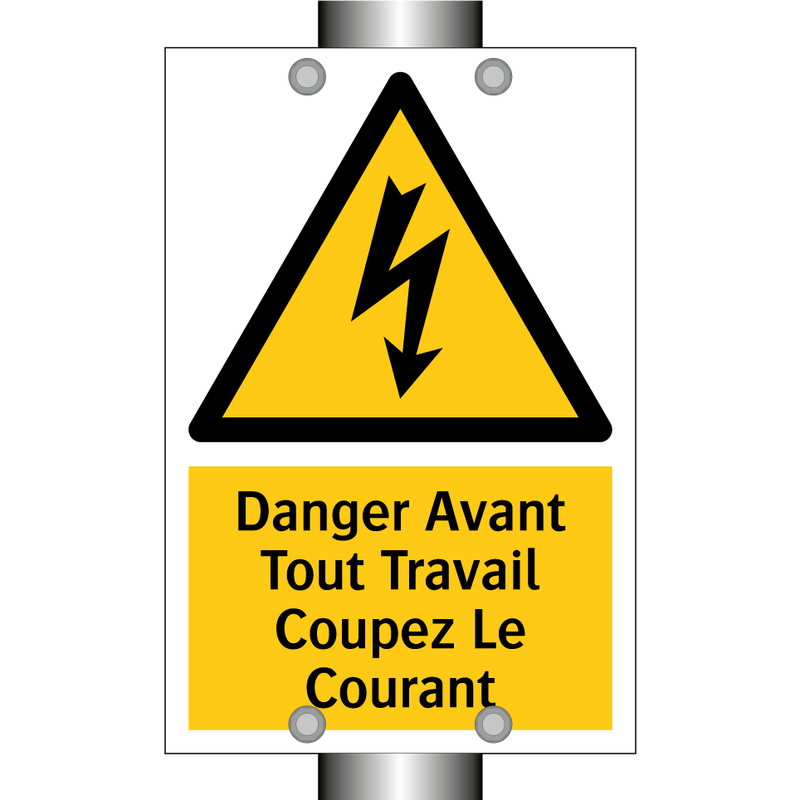 Danger Avant Tout Travail Coupez Le Courant