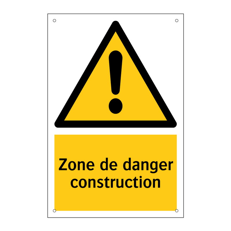 Zone de danger construction